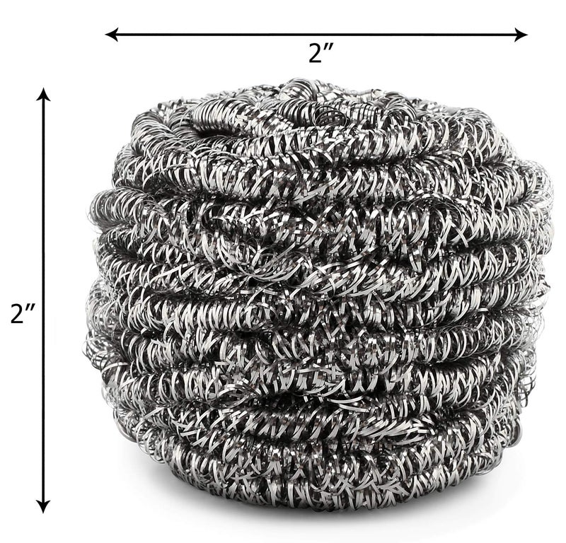 SCRUBIT 12 Pack Stainless Steel Scourers by Scrub It â€“ Steel Wool Scrubber Pad Used for Dishes, Pots, Pans, and Ovens. Easy scouring for Tough Kitchen Cleaning. - Image 3